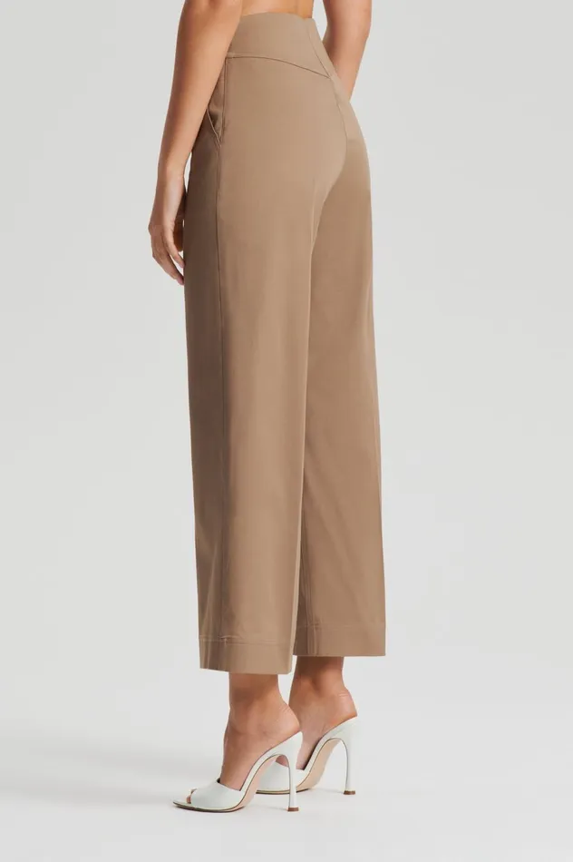 Women Scanlan Theodore Trousers SATEEN CROPPED WIDE LEG TROUSER Darkcamel Women Scanlan Theodore Trousers SATEEN CROPPED WIDE LEG TROUSER Darkcamel