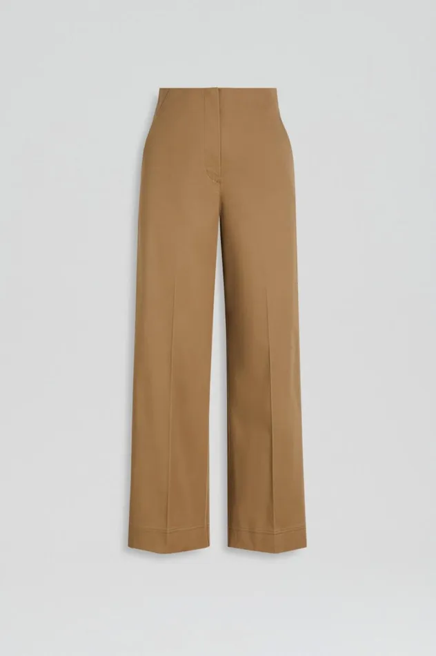 Women Scanlan Theodore Trousers SATEEN CROPPED WIDE LEG TROUSER Darkcamel Women Scanlan Theodore Trousers SATEEN CROPPED WIDE LEG TROUSER Darkcamel