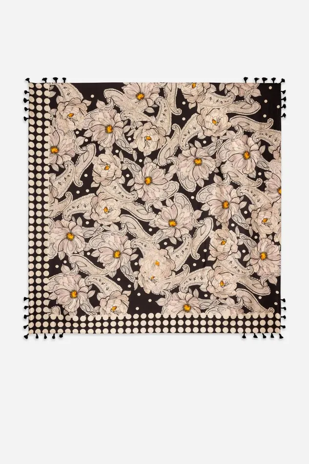 Women Scarves Johnny Was DAISY DUCHESSE SILK SCARF Daisy Duchesse Scarf Print