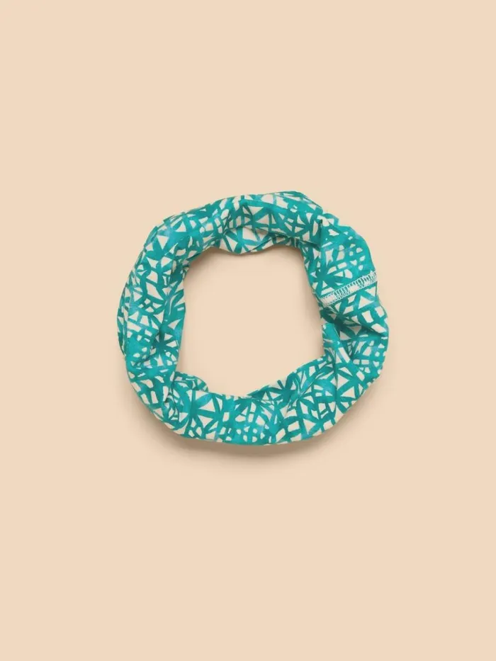 Women SCARVES White Stuff Versatile Cotton Jersey Roll Blue Print