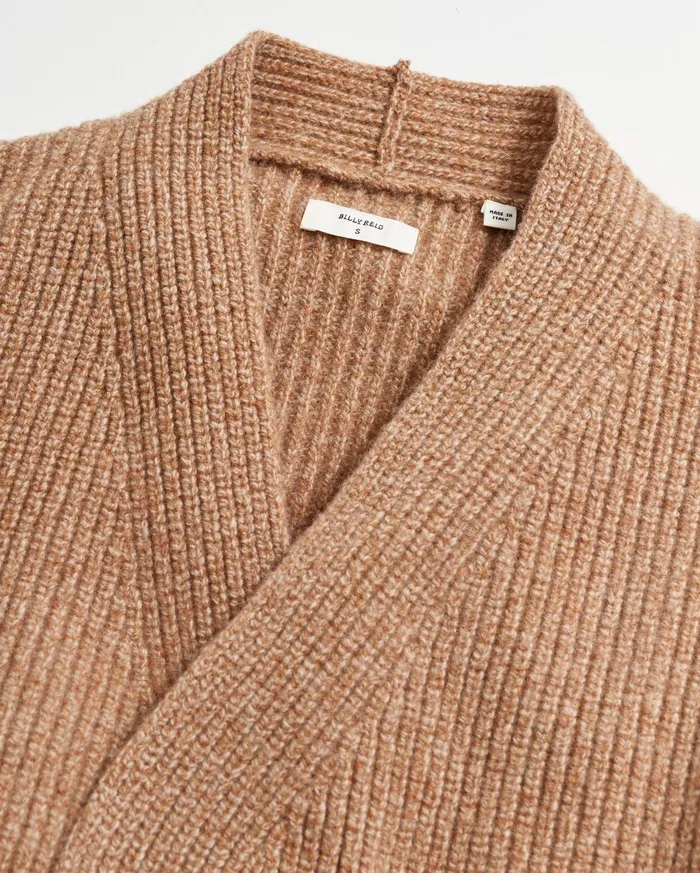 Women Shell Wrap Cardigan Camel Billy Reid Sweaters and Knits