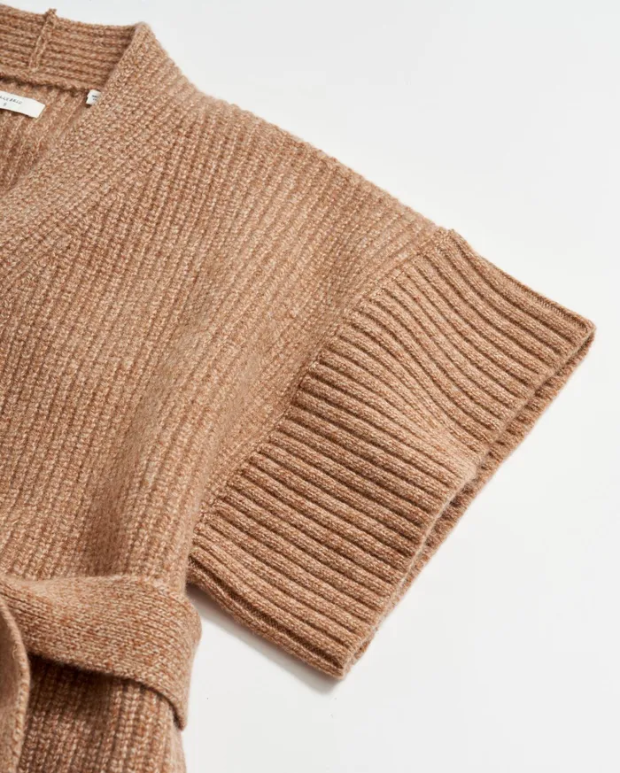 Women Shell Wrap Cardigan Camel Billy Reid Sweaters and Knits