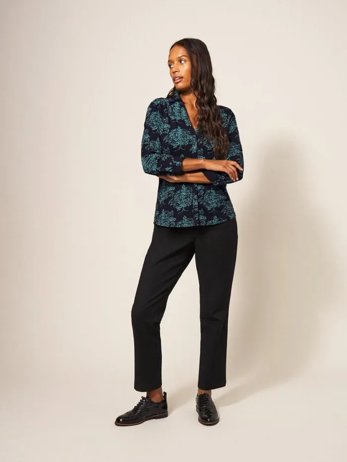 Women SHIRTS and BLOUSES White Stuff Annie Cotton Jersey Shirt Black Multi Women SHIRTS and BLOUSES White Stuff Annie Cotton Jersey Shirt Black Multi