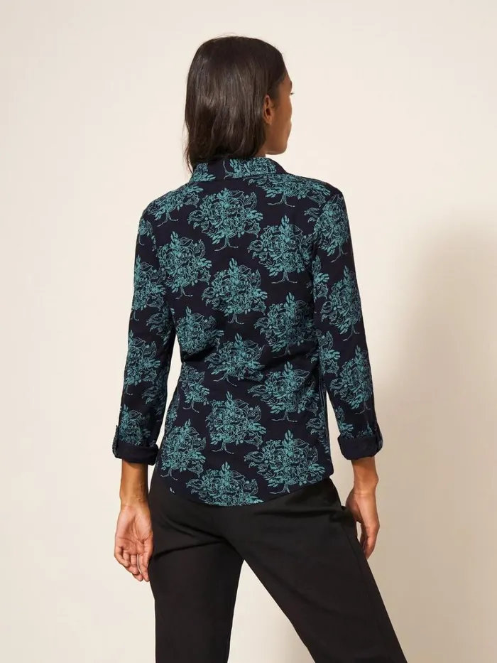 Women SHIRTS and BLOUSES White Stuff Annie Cotton Jersey Shirt Black Multi Women SHIRTS and BLOUSES White Stuff Annie Cotton Jersey Shirt Black Multi