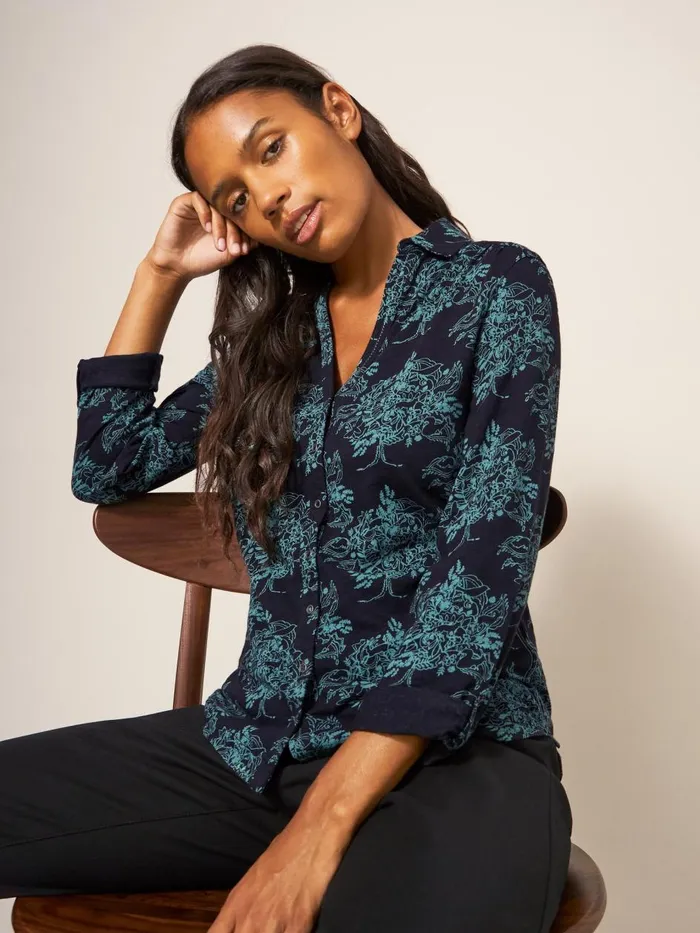 Women SHIRTS and BLOUSES White Stuff Annie Cotton Jersey Shirt Black Multi Women SHIRTS and BLOUSES White Stuff Annie Cotton Jersey Shirt Black Multi
