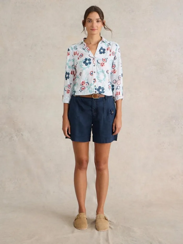 Women SHIRTS and BLOUSES White Stuff ANNIE JERSEY LONG SLEEVE SHIRT White Print