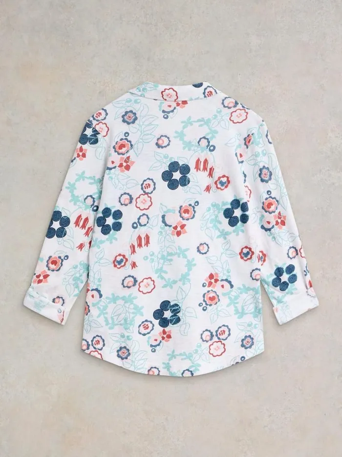 Women SHIRTS and BLOUSES White Stuff ANNIE JERSEY LONG SLEEVE SHIRT White Print Women SHIRTS and BLOUSES White Stuff ANNIE JERSEY LONG SLEEVE SHIRT White Print