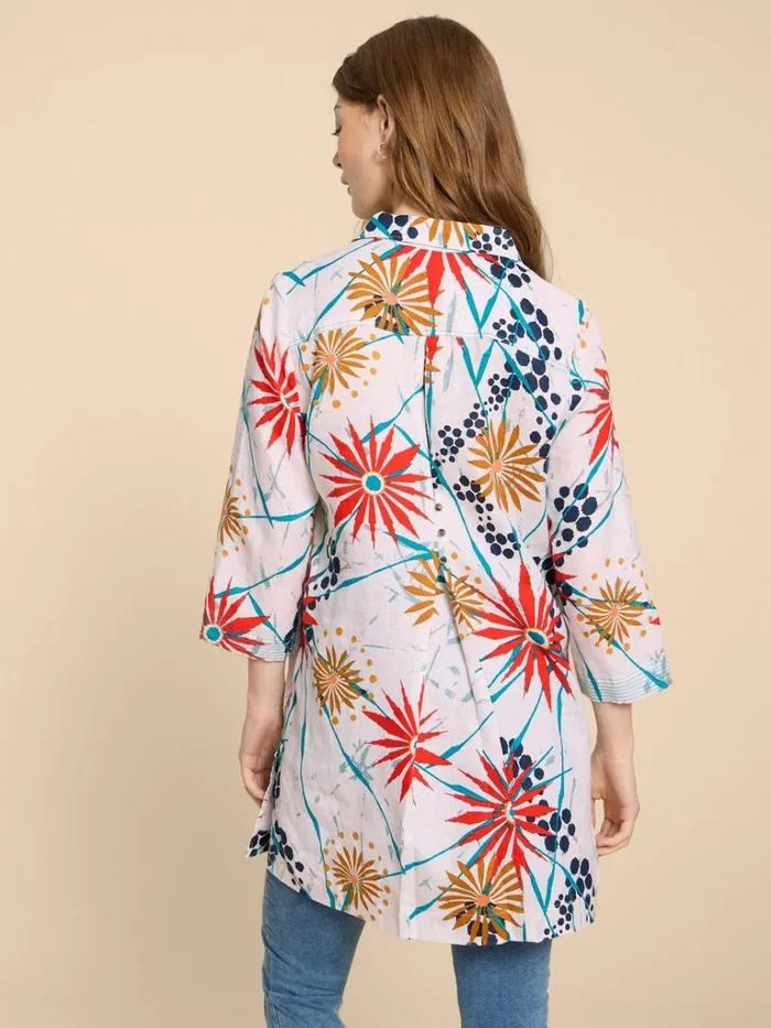 Women SHIRTS and BLOUSES White Stuff Blaire Linen Tunic Ivory Print Women SHIRTS and BLOUSES White Stuff Blaire Linen Tunic Ivory Print