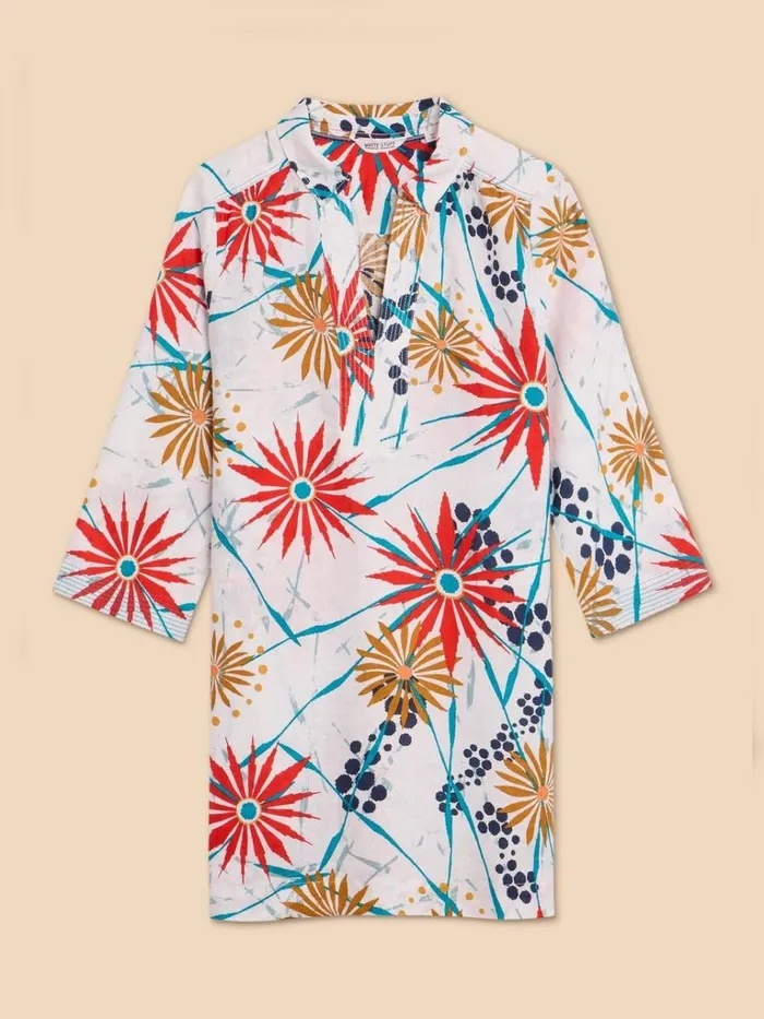 Women SHIRTS and BLOUSES White Stuff Blaire Linen Tunic Ivory Print Women SHIRTS and BLOUSES White Stuff Blaire Linen Tunic Ivory Print