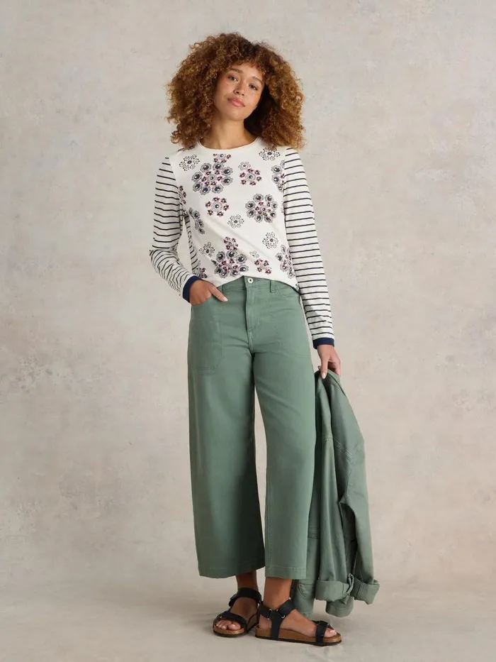 Women SHIRTS and BLOUSES White Stuff CLARA LONG SLEEVE TEE Natural Print Women SHIRTS and BLOUSES White Stuff CLARA LONG SLEEVE TEE Natural Print