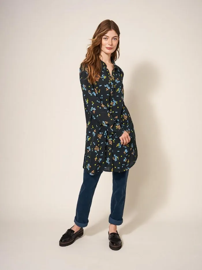 Women SHIRTS and BLOUSES White Stuff Danika Tunic Black Multi Women SHIRTS and BLOUSES White Stuff Danika Tunic Black Multi