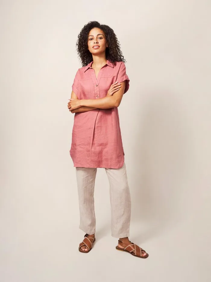 Women SHIRTS and BLOUSES White Stuff Elsie Linen Tunic Mid Plum Women SHIRTS and BLOUSES White Stuff Elsie Linen Tunic Mid Plum