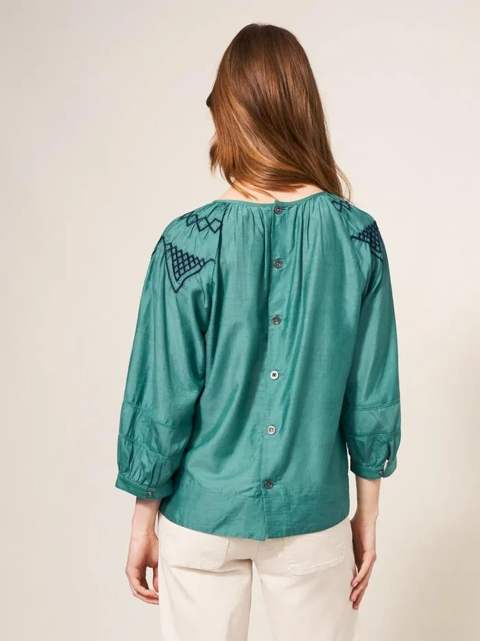 Women SHIRTS and BLOUSES White Stuff Esme Cotton Silk Top Green Multi Women SHIRTS and BLOUSES White Stuff Esme Cotton Silk Top Green Multi