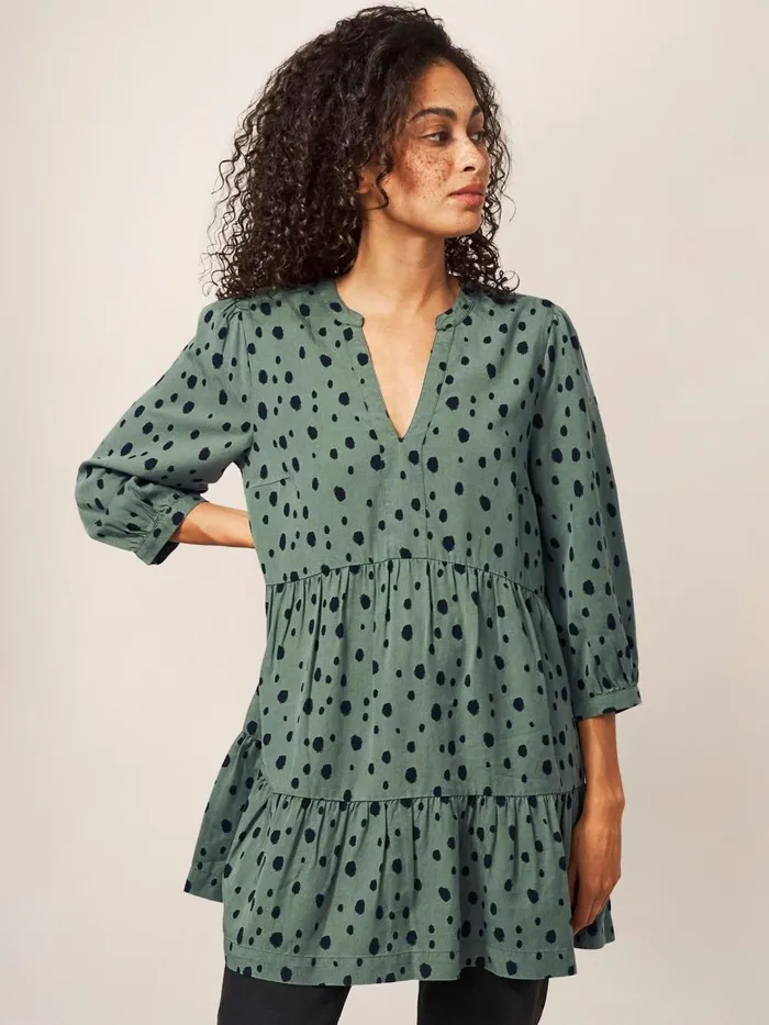 Women SHIRTS and BLOUSES White Stuff Maisie Tunic Green Multi Women SHIRTS and BLOUSES White Stuff Maisie Tunic Green Multi