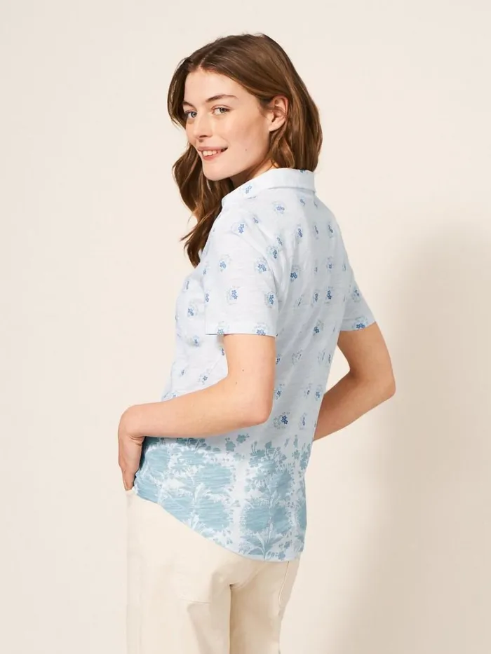 Women SHIRTS and BLOUSES White Stuff Penny Pocket Slim Fit Cotton Jersey Shirt White Print Women SHIRTS and BLOUSES White Stuff Penny Pocket Slim Fit Cotton Jersey Shirt White Print