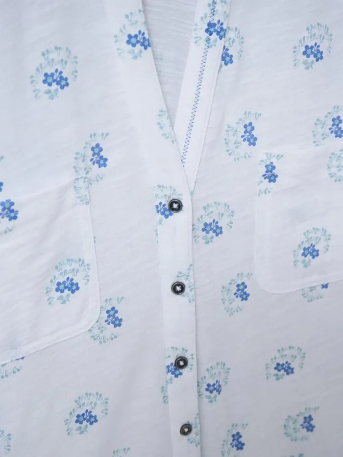 Women SHIRTS and BLOUSES White Stuff Penny Pocket Slim Fit Cotton Jersey Shirt White Print Women SHIRTS and BLOUSES White Stuff Penny Pocket Slim Fit Cotton Jersey Shirt White Print