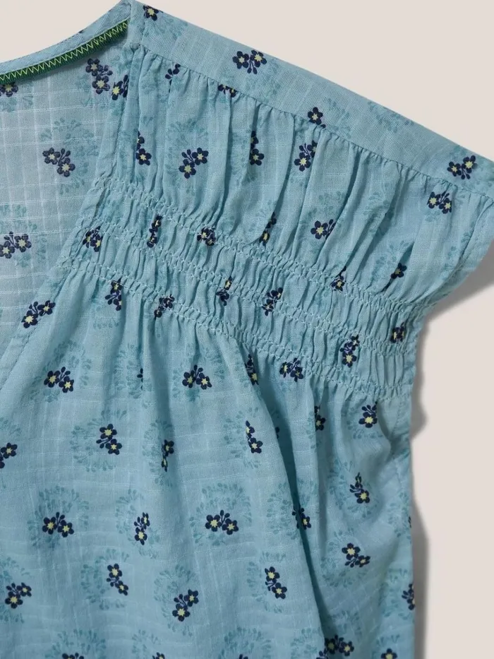 Women SHIRTS and BLOUSES White Stuff Rae Organic Vest Cotton Teal Multi Women SHIRTS and BLOUSES White Stuff Rae Organic Vest Cotton Teal Multi