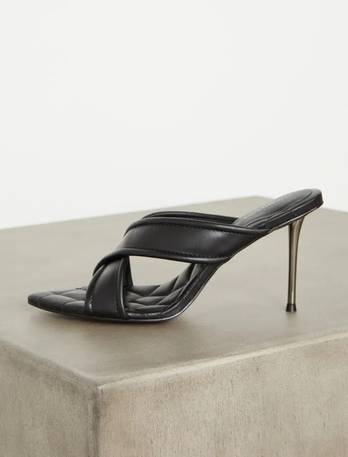 Women Shoes BCBG Black Talli Quilted Stiletto Sandal Black Women Shoes BCBG Black Talli Quilted Stiletto Sandal Black