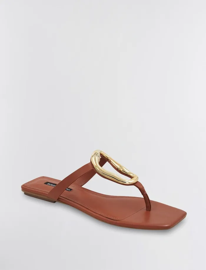 Women Shoes BCBG Kima Flat Sandal Cognac