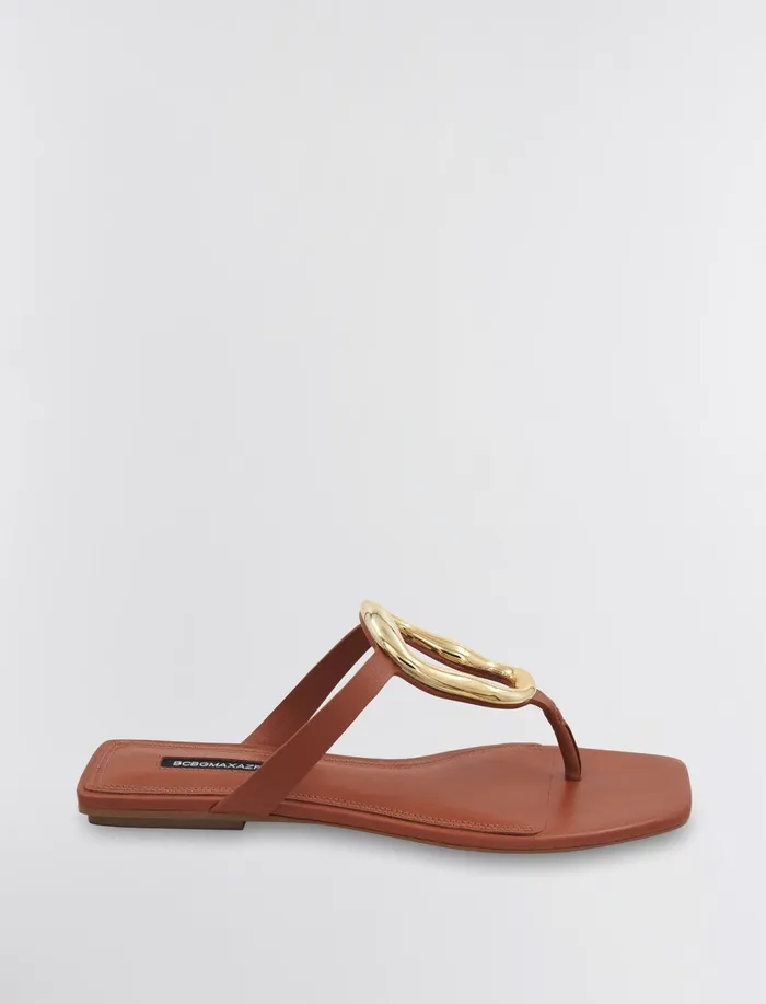 Women Shoes BCBG Kima Flat Sandal Cognac