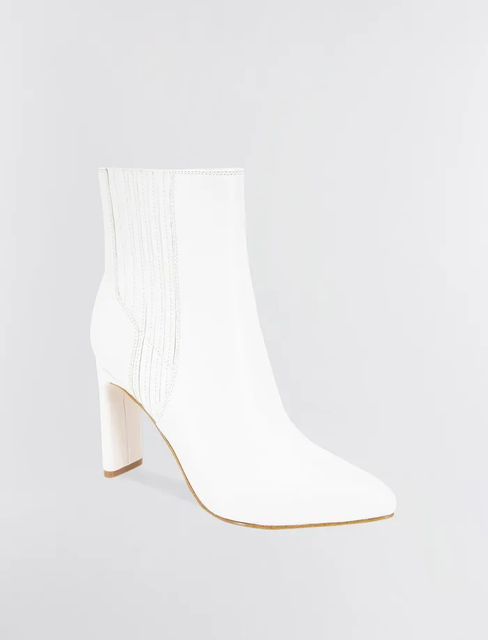 Women Shoes BCBG White Kalia Bootie Cloud Dancer