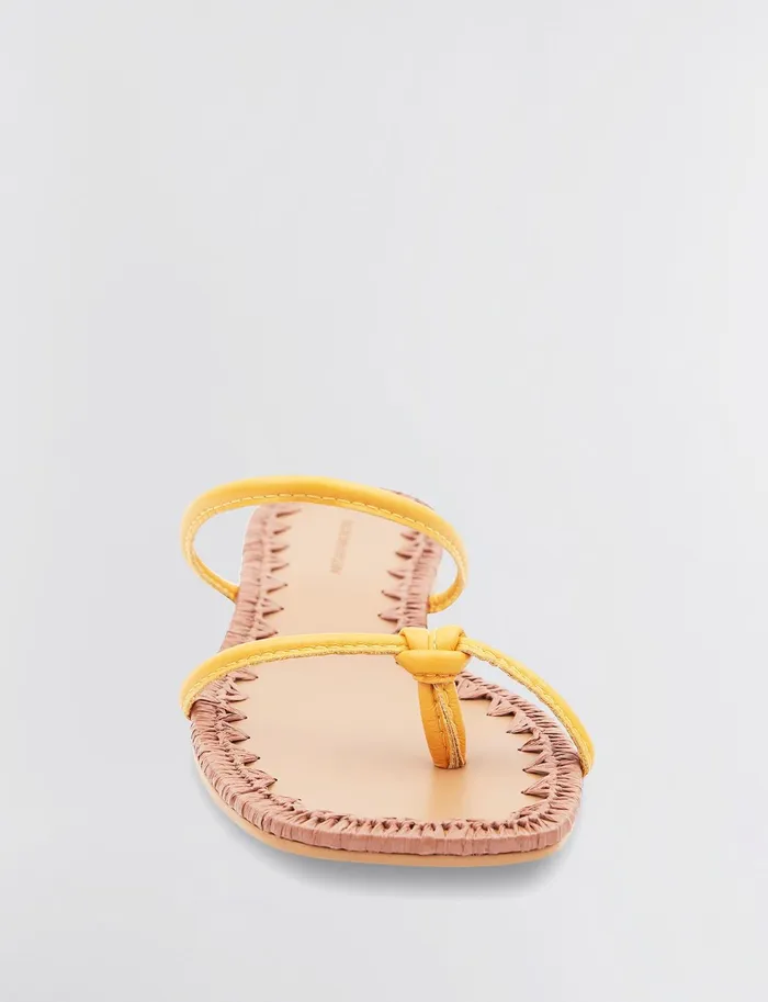 Women Shoes BCBG Yellow Bali Flat Sandal Yellow