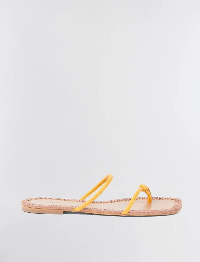 Women Shoes BCBG Yellow Bali Flat Sandal Yellow
