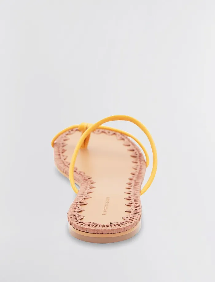 Women Shoes BCBG Yellow Bali Flat Sandal Yellow