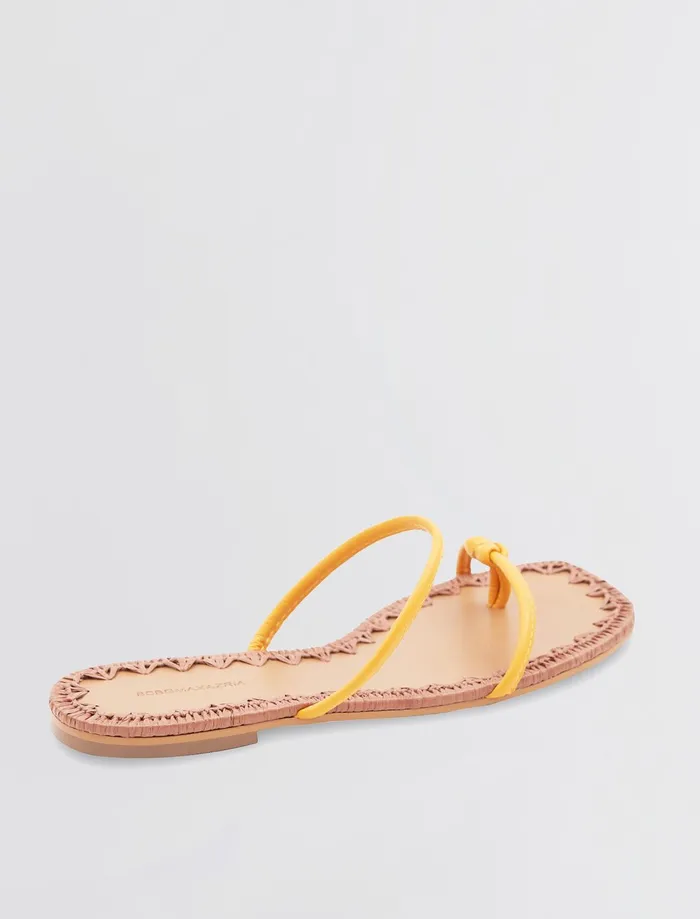 Women Shoes BCBG Yellow Bali Flat Sandal Yellow