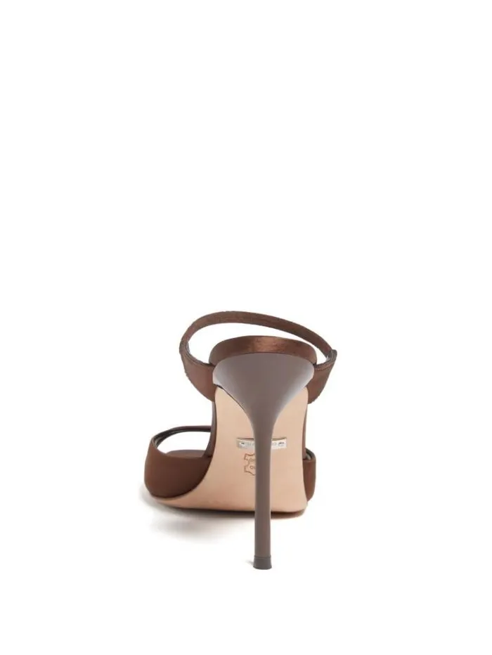 Women Shoes Marciano Brielle Satin Sandal Brown