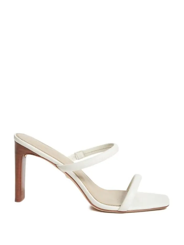 Women Shoes Marciano Pearl Leather Double Strap Sandal Ivory Women Shoes Marciano Pearl Leather Double Strap Sandal Ivory