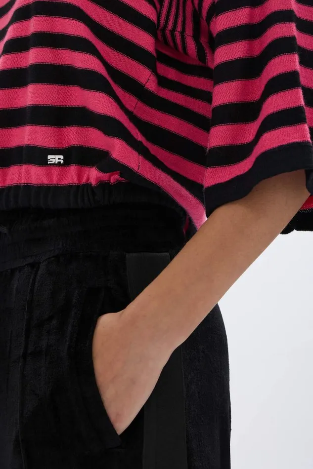 Women Shortsleeved Striped Sweater Striped Blackpink Multi Sonia Rykiel Sweaters