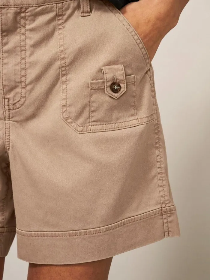 Women SHORTS White Stuff Mollie Combat Shorts Dark Natural Women SHORTS White Stuff Mollie Combat Shorts Dark Natural