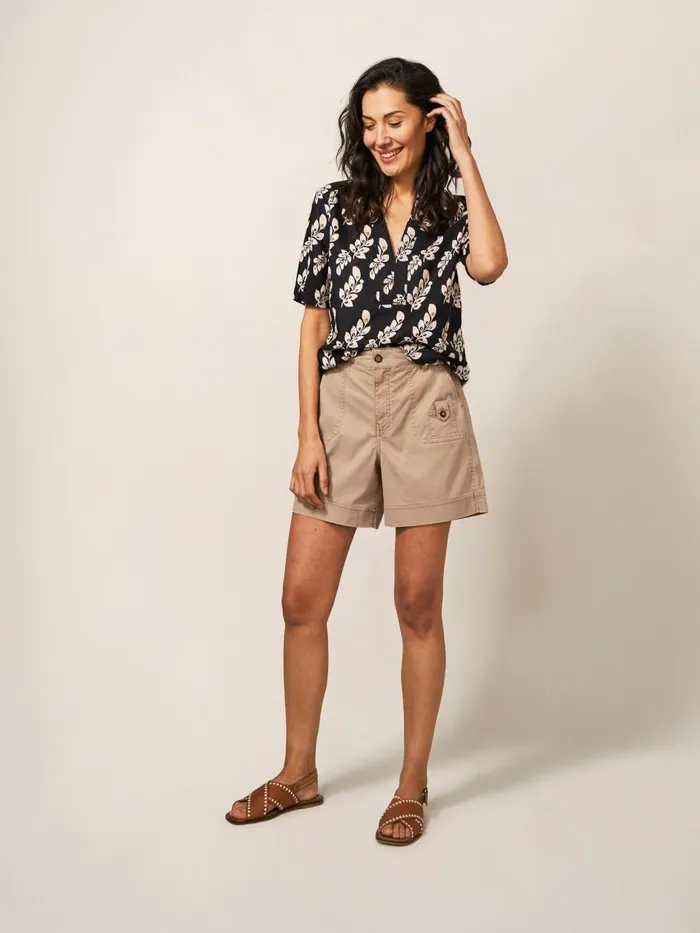 Women SHORTS White Stuff Mollie Combat Shorts Dark Natural Women SHORTS White Stuff Mollie Combat Shorts Dark Natural