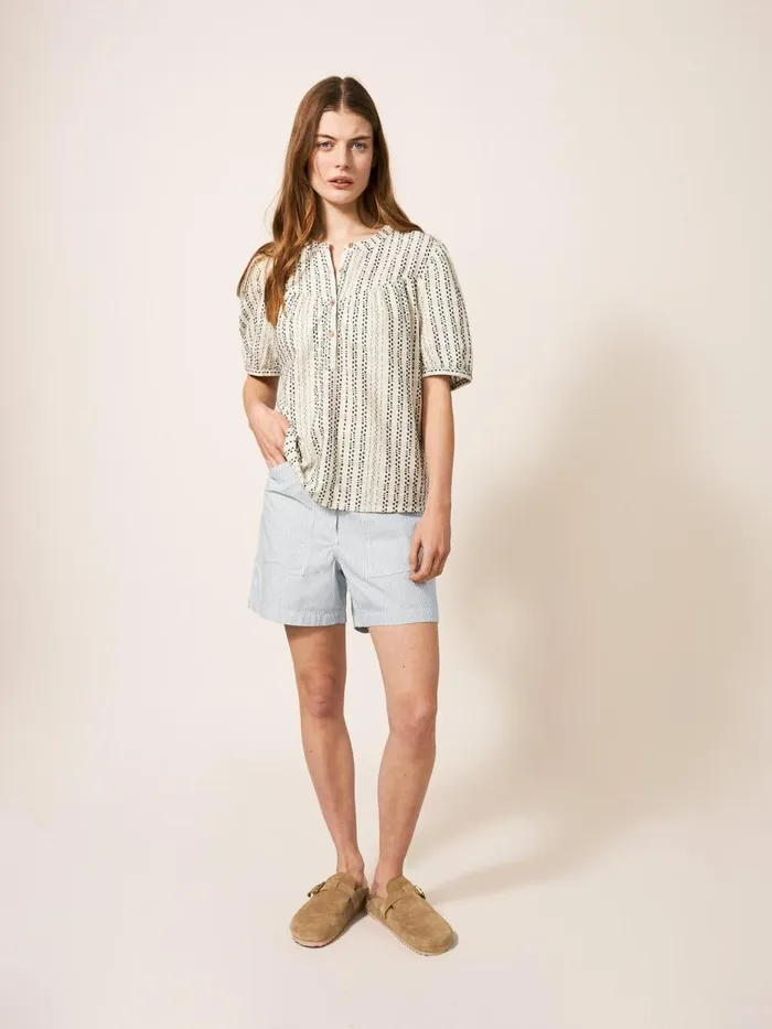 Women SHORTS White Stuff Tessa Chino Shorts Ivory Multi Women SHORTS White Stuff Tessa Chino Shorts Ivory Multi