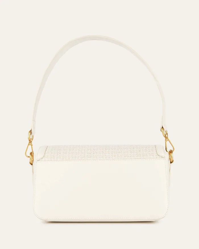 Women SHOULDER BAGS jomercer Rose shoulder bag off white tweed Women SHOULDER BAGS jomercer Rose shoulder bag off white tweed