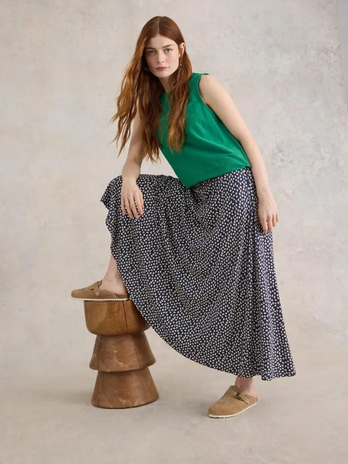Women SKIRTS White Stuff Jada Eco Vero Skirt Blue Print