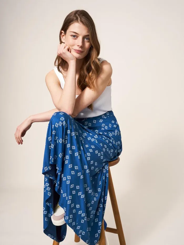 Women SKIRTS White Stuff Jada Jersey Maxi Skirt Navy Multi Women SKIRTS White Stuff Jada Jersey Maxi Skirt Navy Multi
