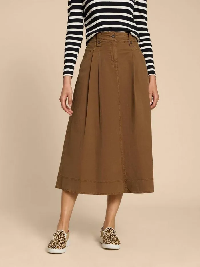 Women SKIRTS White Stuff Tara Chino Skirt Mid Tan