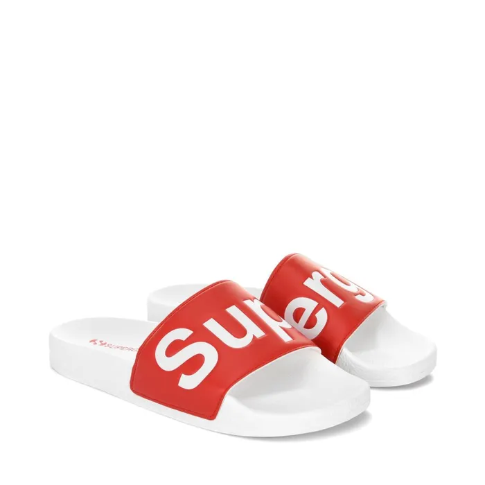 Women Slippers Unisex 1908 SLIDES POLYSOFT SLIDE WHITERED Superga Slippers