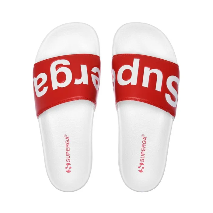 Women Slippers Unisex 1908 SLIDES POLYSOFT SLIDE WHITERED Superga Slippers