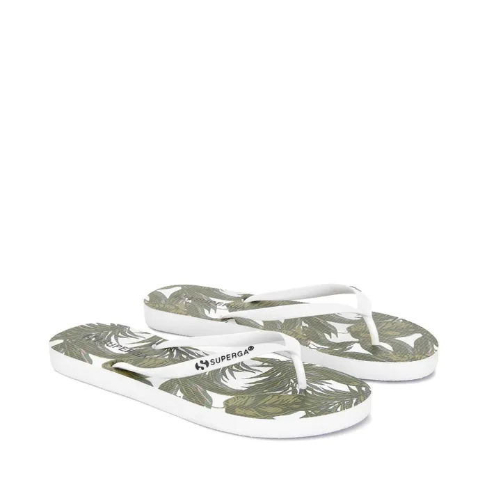 Women Slippers Woman 4121FANRBRW FlipFlop PALMSWHITE Superga Flip Flops
