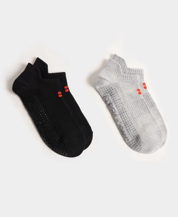 Women Socks Sweaty Betty Barre Gripper Socks 2 Pack Black Multi