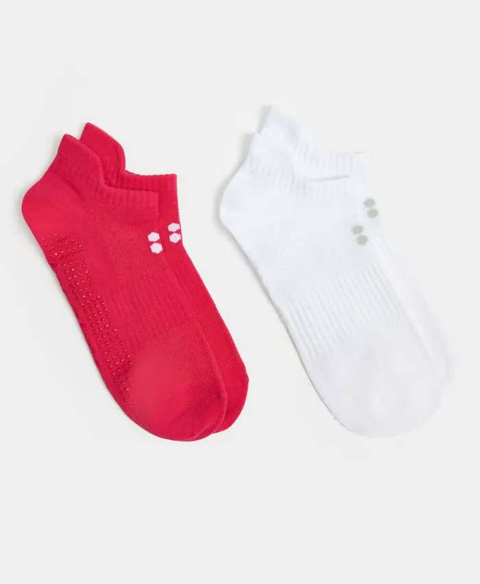 Women Socks Sweaty Betty Barre Gripper Socks 2 Pack Glow Pink