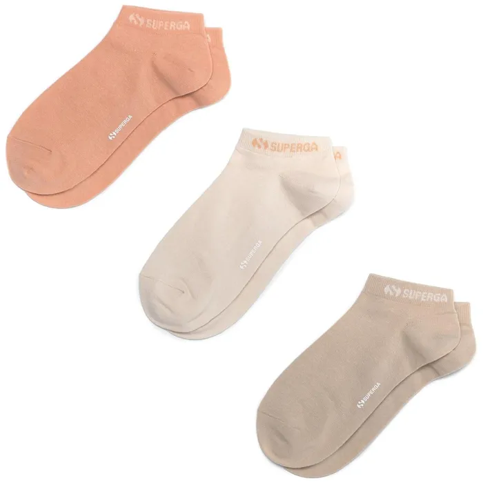 Women Socks Unisex SPNOOS11 NO SHOW 3PACK Inliner AS2 ECRUBEIGEPINK Superga Socks
