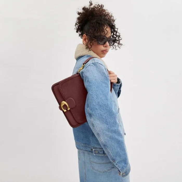 Women Soft Tabby Shoulder Bag With Braid Brasswine Coach Shoulder Bags and Hobos Women Soft Tabby Shoulder Bag With Braid Brasswine Coach Shoulder Bags and Hobos