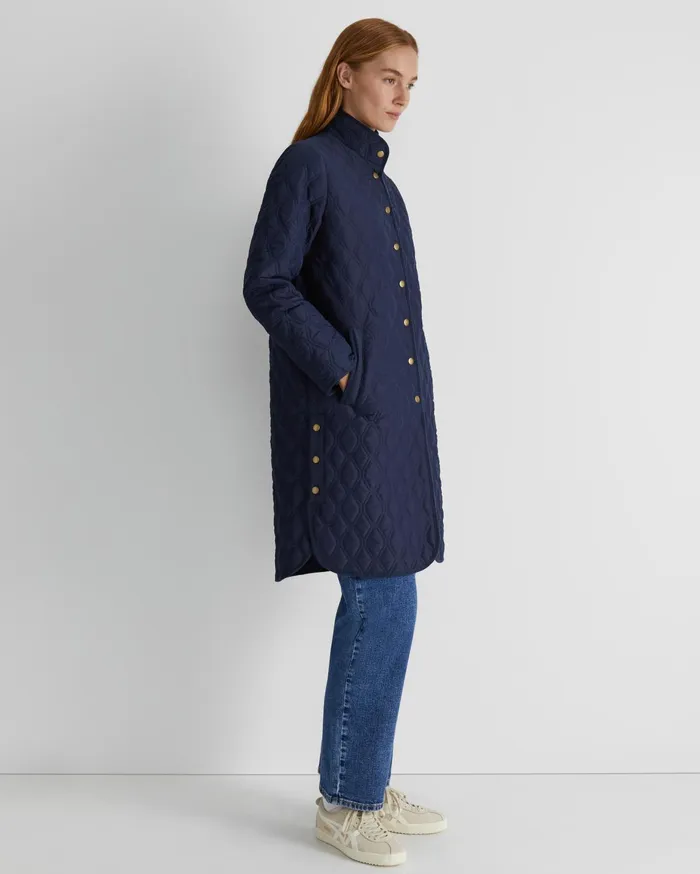 Women Sportscraft Jackets and Vests Charlie Longline Quilt Jacket Navy