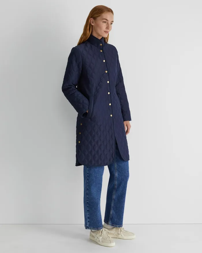 Women Sportscraft Jackets and Vests Charlie Longline Quilt Jacket Navy