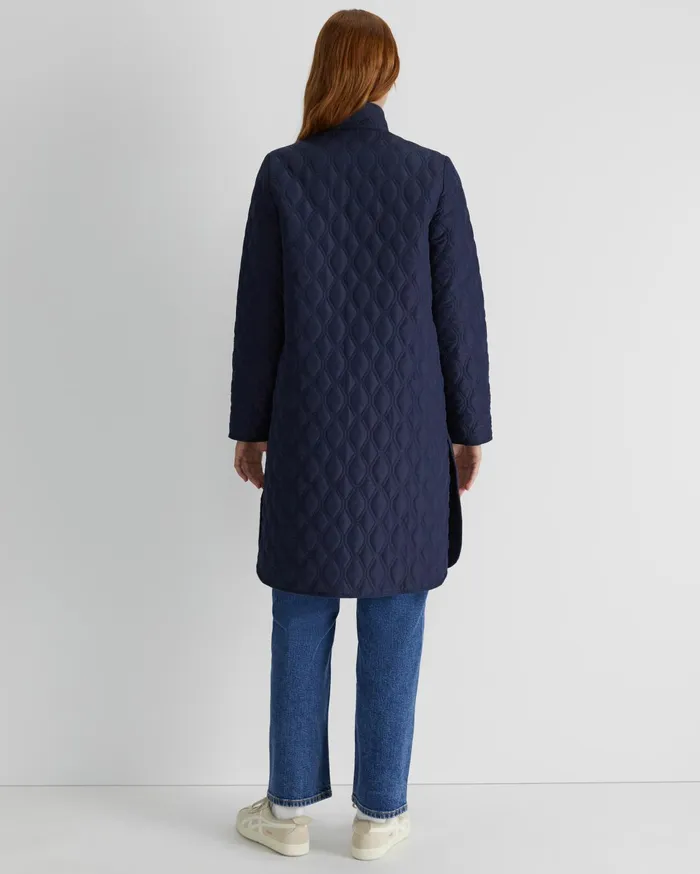 Women Sportscraft Jackets and Vests Charlie Longline Quilt Jacket Navy