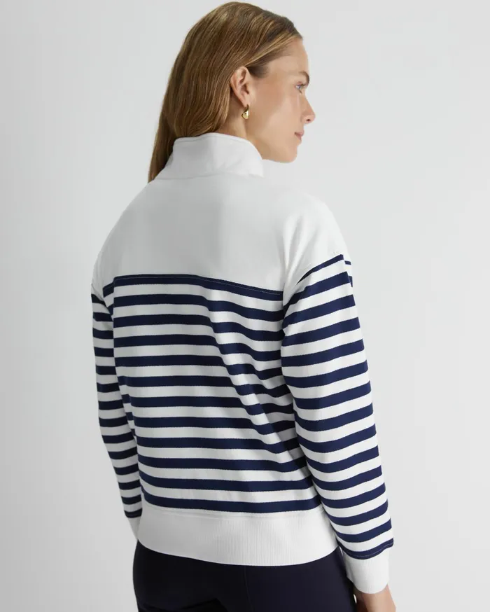 Women Sportscraft Knits and Cardigans SC Quarter Zip Sweat Ivorynavy